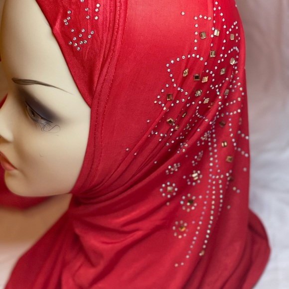 Muslim one piece kids hijab lslamic girl solid Scarf Arab head Wrap Hat - Picture 6 of 12